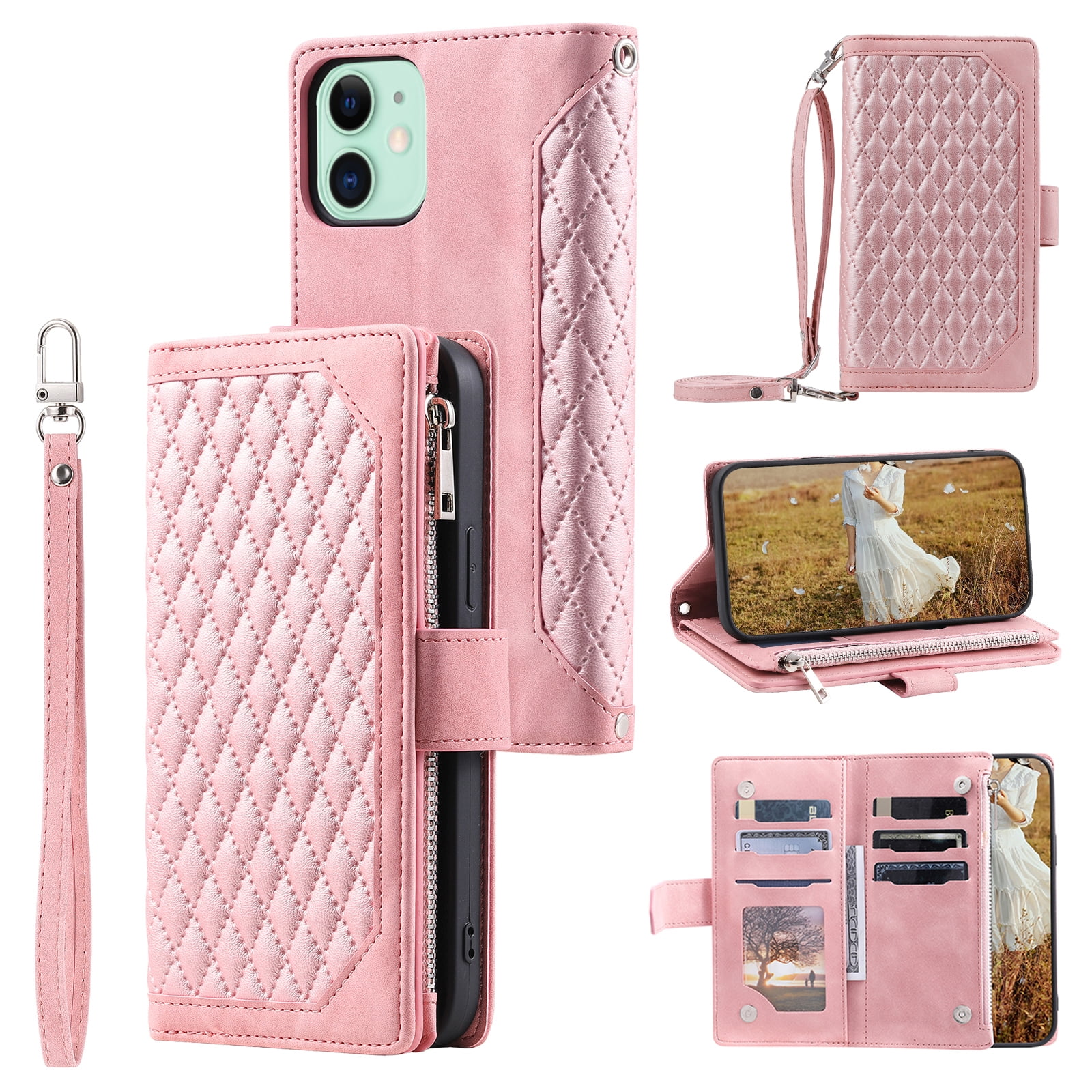 Feishell Crossbody Wallet Phone Case for Apple iPhone 11,Luxury PU