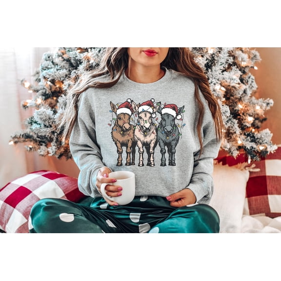 Donkey season Sweatshirt: Farm Animal season Lights All Size S-5Xl