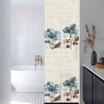 thumbnail image 3 of Teal Blue Tulip Window Privacy Film, Vintage Brown Flowers Elegant Plant Static Cling UV Sun Blocking Heat Control Window Tint Day and Night, Non-Adhesive One Way Windows Privacy Cover 17.7''x78.7'', 3 of 7