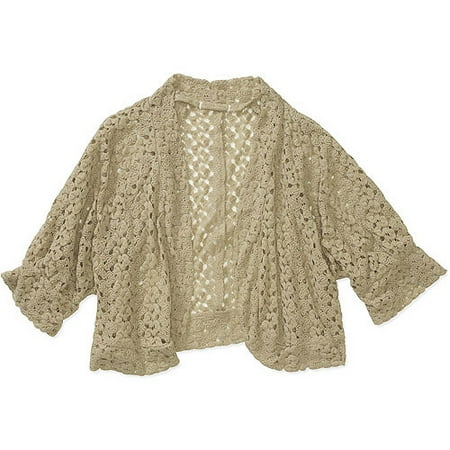 Juniors' Plus Open-Front Cardigan