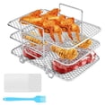 thumbnail image 2 of Air Fryer Rack 304 Stainless Steel Multi-Layer Dehydrator Rack Toast Rack Air Fryer Accessories for Air Fryer Oven Roasting Kitchen, 2 of 9