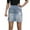 Blue, variant on RUTAYY Women Juniors Casual Distressed A-Line Denim Short Skirt Solid Color Flowy Swing Skirts