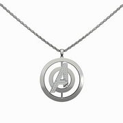 Avengers Logo Pendant Necklace Avengers Endgame Necklace Sliver Accessory Pendant Costumes Props with Gift Box