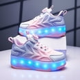 thumbnail image 6 of Kids LED Roller Skate Shoes with Wheel Light up Roller Shoes Kids Skates Sneakers Gift for Girls Boys Children, 6 of 10