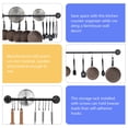 thumbnail image 5 of OFFIGAM Black Wall-Mounted Pot Rack with Utensil Hanging Hooks, 1 Set Kitchen Storage Organizer, 5 of 10