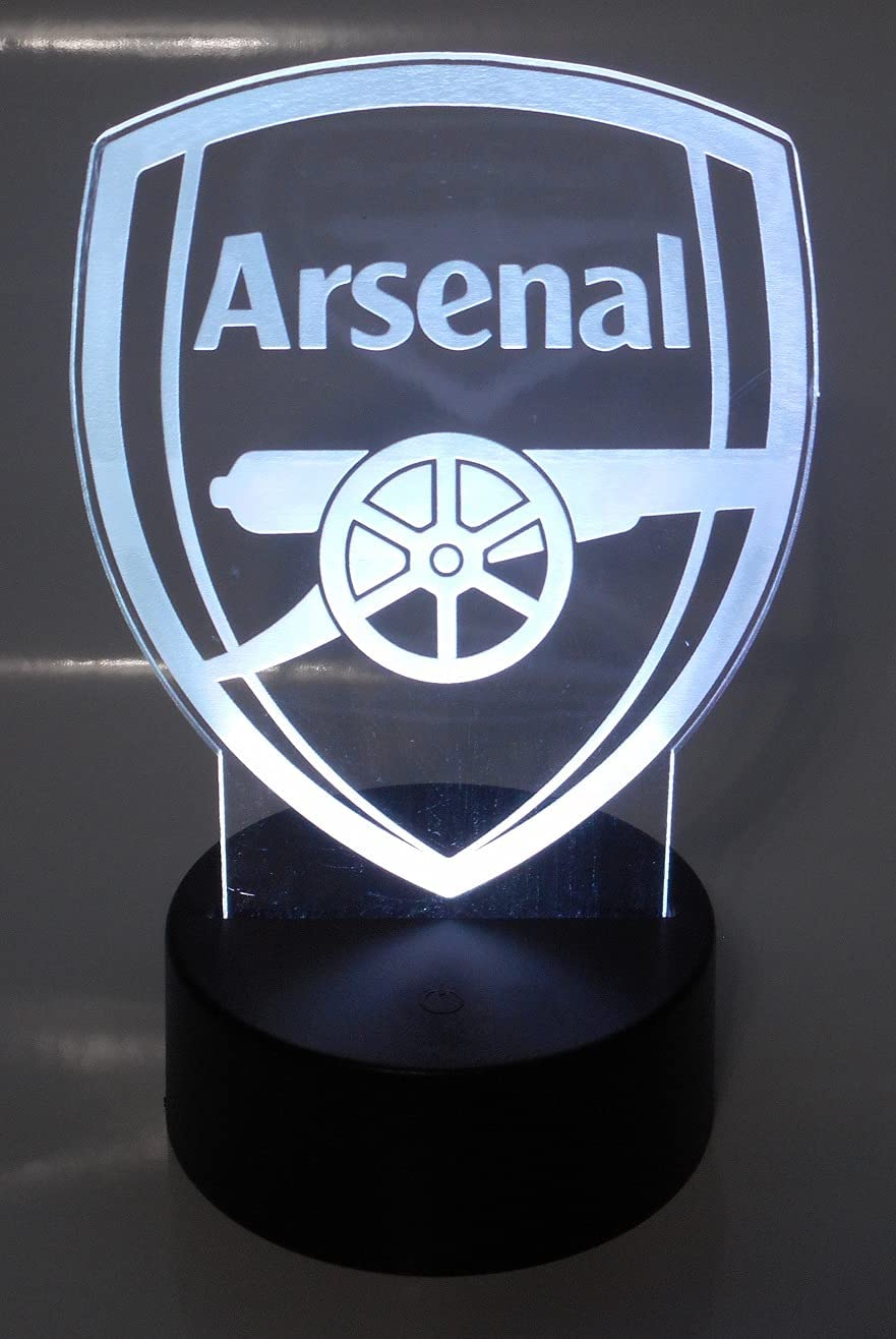 Arsenal Soccer Laser Engraved 3D Effect Acrylic LED Light Desk Top Night Lamp - image 1 of 4