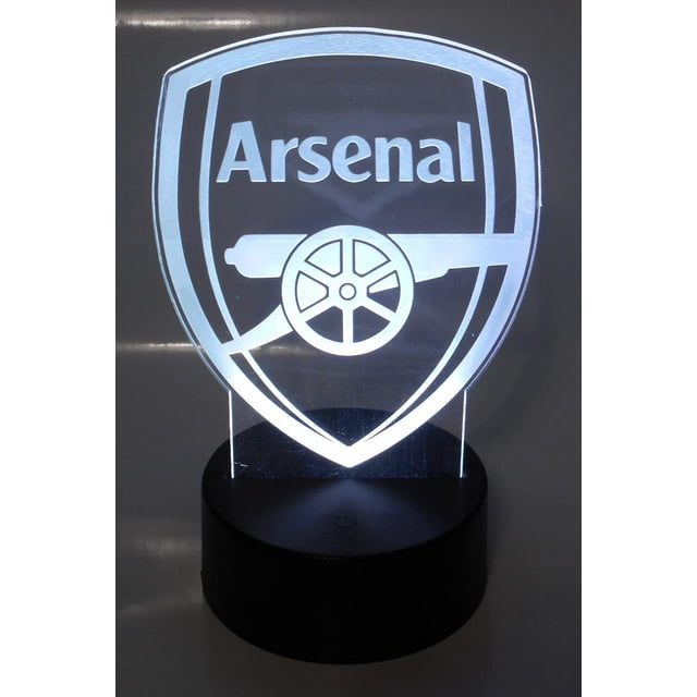 Arsenal Soccer Laser Engraved 3D Effect Acrylic LED Light Desk Top Night Lamp