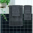 thumbnail image 4 of MALLONI HOME Ultra Soft 6 Pack Cotton Towel Set, Contains 2 Bath Towels 28x55 inch, 2 Hand Towels 16x24 inch & 2 Wash Coths 12x12 inch, Ideal Everyday use, Compact & Lightweight - Charcoal Grey, 4 of 8
