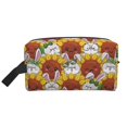 thumbnail image 2 of Uemuo Cartoon Sunflowers Pattern Portable Toiletry Bags with Handle, Waterproof travel Make up Bags for Women, Large Capacity Travel Cosmetic Bags, 2 of 9