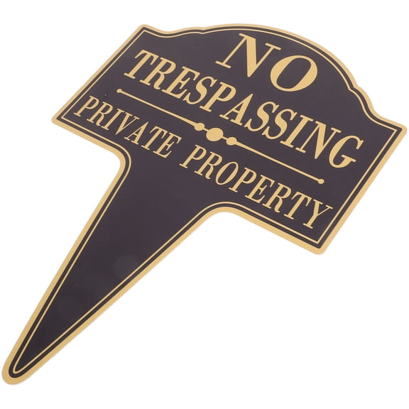 HONMEET Metal No Trespassing Sign with Stake for Yard, Weatherproof Outdoor Property Warning Signage