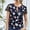 Dark Blue womens shirts, variant on Summer Saving Wycnly Womens Shirts Sexy Lace Trim Lightweight Keyhole Pullover Tops Summer Short Sleeve Crewneck Ladies Flowers Print Tops and Blouses Dark Blue XL