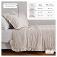 thumbnail image 4 of Solid Quilt Set - Lightweight, Soft, All-Season - 3-Piece Dot Stitch Ruffled Bedding Set (King / California King, Bone), 4 of 6