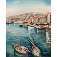 thumbnail image 2 of Emile Othon Friesz 15x18 Black Ornate Wood Framed Double Matted Museum Art Print Titled - The Port of Toulon (1929), 2 of 5