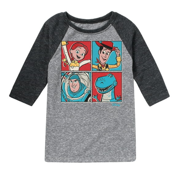 Toy Story 4 - Group Grid - Toddler & Youth Raglan Graphic T-Shirt