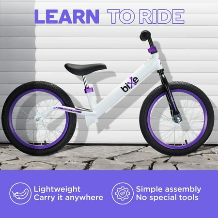 Bixe 16 Pro Balance Bike for for Big Kids 5 to 9 Years Old (Violet)