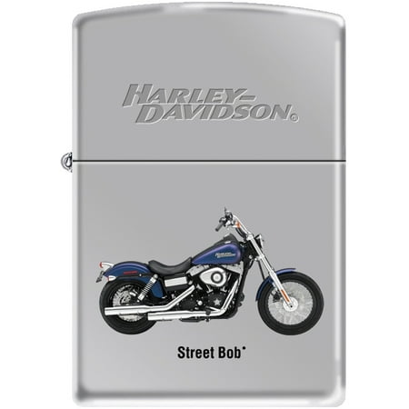 Zippo Harley Davidson HD Street Bob Motorcycle High Polish Chrome Lighter (Best Chrome Polish For Harley)