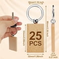 thumbnail image 3 of 25 llaveros de madera en blanco, llavero de madera, 3 of 5