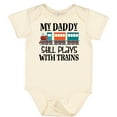 thumbnail image 3 of Inktastic Daddy Still Plays with Trains Boys or Girls Baby Bodysuit, 3 of 5