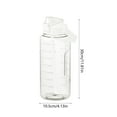 thumbnail image 3 of Sports Water Bottle with Straw | Leakproof Plastic Gym Space Cup with Handle for Fitness, Yoga, Exercise, Travel, Outdoor | 2000ml Large Capacity | 1 Piece | Reusable Hydration Container, 3 of 6