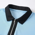 thumbnail image 6 of Men's Tennis Shirt Half Zip Golf Shirt Collared Short Sleeve Colorblock Work Shirts XXL, 6 of 6