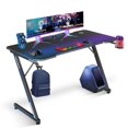 thumbnail image 1 of IMGadgets Z-Shaped Gaming Desk | 47"x24" Carbon Fiber Surface | 80 kg Load Capacity | Cup Holder | Headphone Hook | Cord Management | Ultimate Gaming Experience, 1 of 5