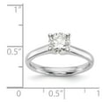 thumbnail image 7 of 14K White Gold mounting Ring Band Only Solitaire Engagement, Size 7, 7 of 7