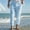 Light Blue, variant on ZZwxWA Men's Linen Trousers Lightweight Loose Fit Bottoms Casual Beach Pants Breathable Summer Relaxed Style 50% Off Clear