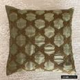 thumbnail image 2 of Pillow Covers, Earth Green Pillow Cover, Gold Beaded Lattice Trellis Pillow Cover, 18x18 inch (45x45 cm) Pillow Cover, Square Silk Pillow Cover Couch, Geometric - Tarnished Gold, 2 of 9