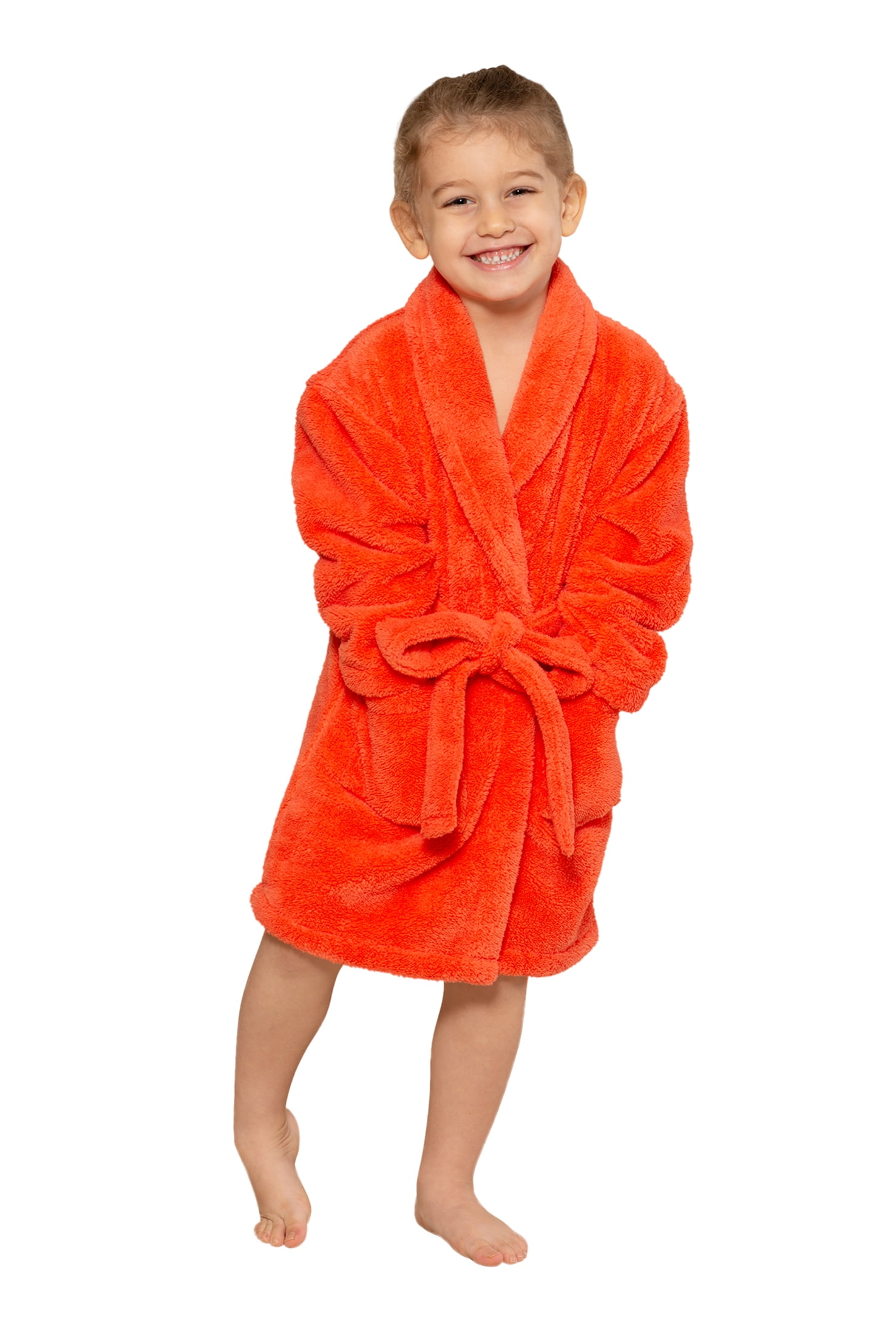 Microfleece Soft Plush Bathrobe Kids Robe