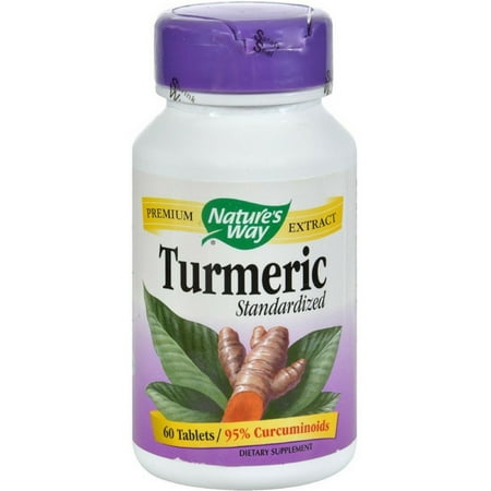 Nature's Way Turmeric Standardized Dietary Supplement Tablets, 500mg 60 ea (Pack of 4)