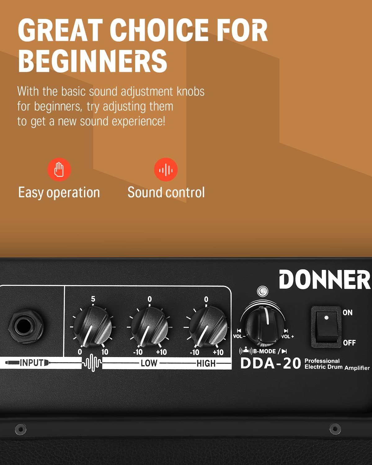 Donner Mini Electric Drum Amp 20W Portable Bluetooth Keyboard