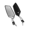 thumbnail image 1 of Espejos retrovisores universales de motocicleta ajustables, juego de 1, aleación de aluminio, plástico, negro, carbono negro, forma poligonal M8/M10, 1 of 7