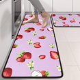thumbnail image 2 of Kitchen Rugs Sets Of 2,Strawberry Plants Fruit Cat Flower Anti Fatigue Kitchen Mat Rugs Non Slip Washable,Decorative Kitchen Floor Mats for Kitchen,Sink,Laundry,17"x47"+17"x47", 2 of 5