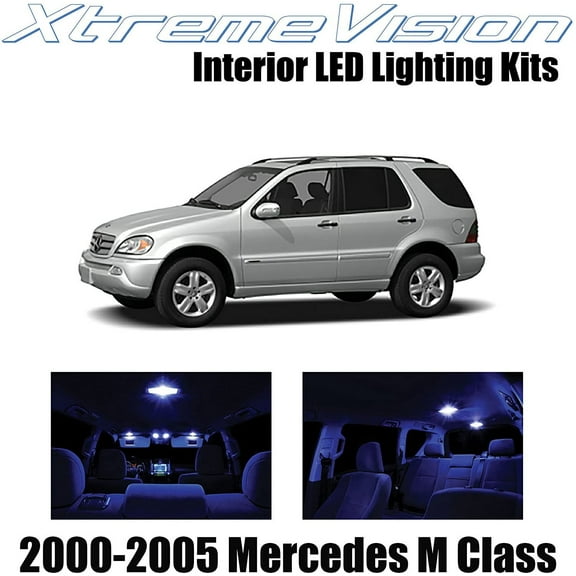 XtremeVision Interior LED for Mercedes M Class 2000-2005 18 pcs Blue Interior LED Kit Installation Tool