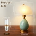 thumbnail image 6 of Vintage Lamp for Living Room,16" Modern Ceramic Table Lamps for Bedroom,Retro Bedside Nightstand Traditional Lamps, Classic Chinoiserie Green Lamp for Home Decor, 6 of 7