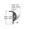 thumbnail image 2 of Taylor Made Boat Dock Edge 45966 True Color; Commercial Grade Small P-Shape Guard; 10 Inch Length x 3-1/4 Inch Width; Aluminum; For Marine Applications, 2 of 2