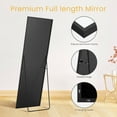 thumbnail image 2 of EDX Full Length Mirror 56"x15" Full Body Mirror Rectangle Free Standing Wall Mounted Leaning Hanging Full body Mirrors, Black, 2 of 7