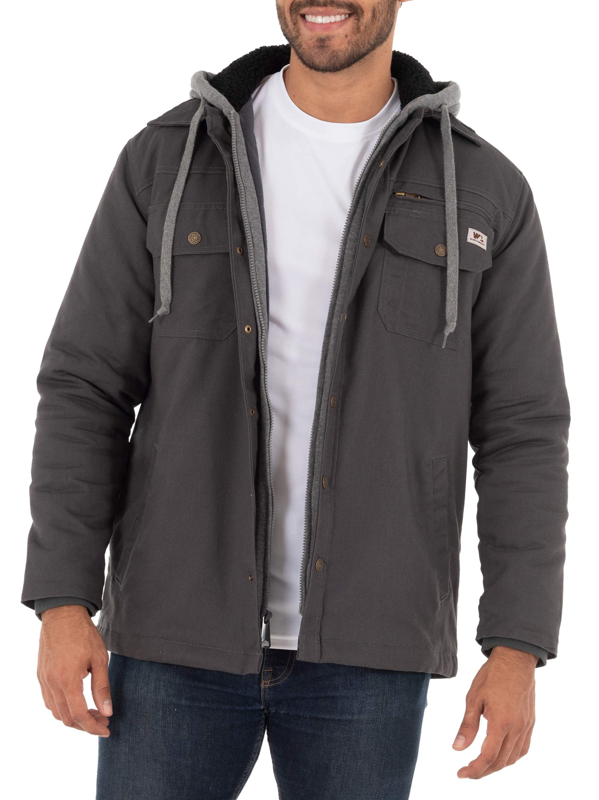 Dickies Mens Large Gray Canvas Coat with Quilted lining and Hood ...
