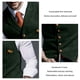 thumbnail image 5 of Chaleco De Un Solo Pecho Con Cuello En V Patrón De Cuadros Chaleco Casual De Moda Delgado Para Hombres Verde S, 5 of 6