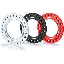 RCLIONS 4pcs Aluminum 2.2inch RC Beadlock Wheel Rim Replacement Ring for 1/10 RC Crawler Car 2.2" Wheels (Black)