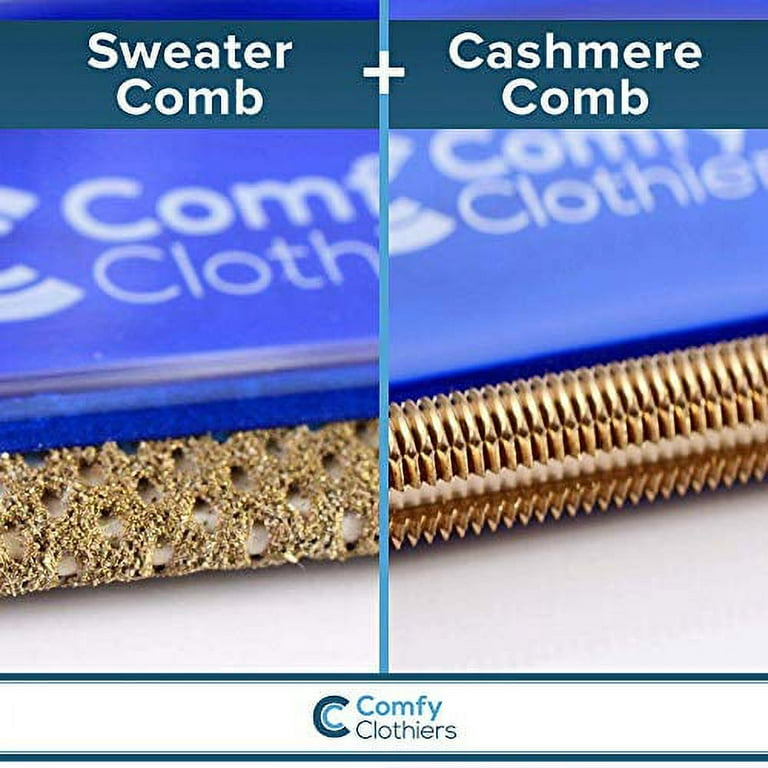 Comfy Clothiers Sweater Shaver & Cashmere Comb Combo Pack - Fabric Shaver  Removes Pills, Fuzz and Lint from Garments