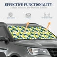 thumbnail image 3 of Kdxio Lilies Flowers Print 2-Piece Sun Shade Front Windshield - Foldable Car Front Window Sunshades for Most Sedans SUV Truck, 3 of 6
