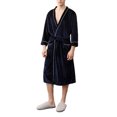 thumbnail image 2 of Sylvamorning Warm Plush Shower Robes Soft Lounge Robe Sleepwear Husband  Wife, 2 of 8