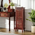 thumbnail image 4 of Costway Jewelry Cabinet Armoire Box Storage Chest Stand Organizer Necklace Wood, 4 of 10