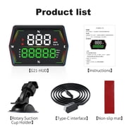 GPS Speedometer, Heads Up Display for Cars, Digital Speedometer for Cars with Speed,Overspeed Alarm, Fatigue Driving Reminder,Automatic Photosensitive, Applicable for All Cars