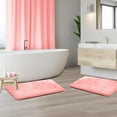 thumbnail image 2 of Nestl Set of 2 Absorbent Memory Foam Bath Mat Bathroom Rugs, Pink, Small 17"x24", 2 of 8