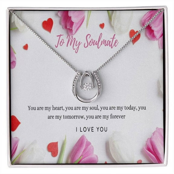 to My Soulmate Necklace Promise Necklace For Her, Girlfriend Valentine Day Necklace Gift, Her Romantic Gift