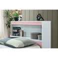 thumbnail image 3 of Pemberly Row Contemporary Wood Twin Captain Storage Bed with 3 Drawers in Pink, 3 of 7