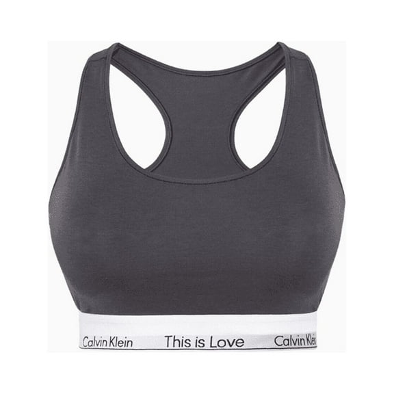 Calvin Klein Pride Modern Cotton This Is Love Unlined Bralette, Forged Iron, S