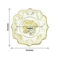 thumbnail image 4 of Balsa Circle 25 White Gold 10" Floral Disposable Dessert Paper Plates Scallop Trim Party Events Decorations, 4 of 8